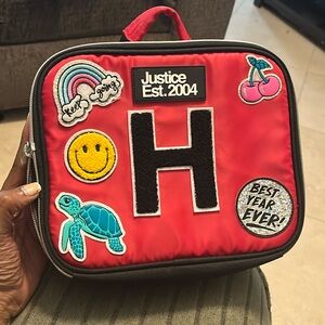 Justice letter H lunchbox